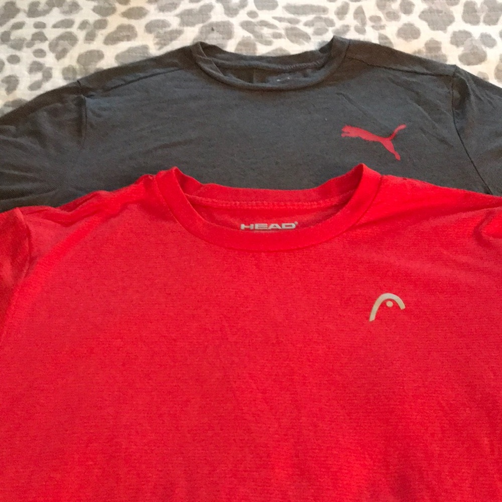 Men’s Puma & Head workout tops size M
